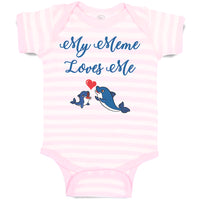 Baby Clothes My Meme Loves Me Baby Bodysuits Boy & Girl Newborn Clothes Cotton