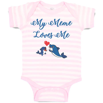 Baby Clothes My Meme Loves Me Baby Bodysuits Boy & Girl Newborn Clothes Cotton