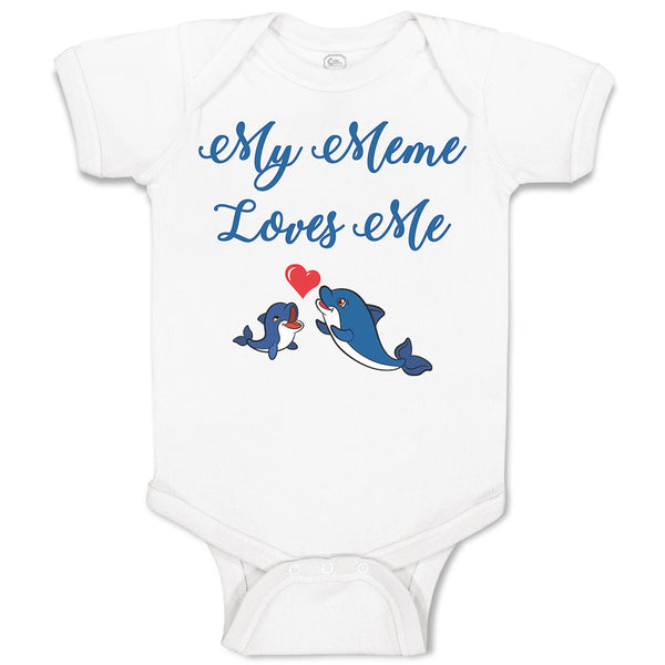 Baby Clothes My Meme Loves Me Baby Bodysuits Boy & Girl Newborn Clothes Cotton