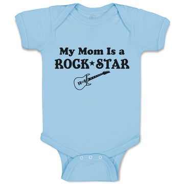 Baby Clothes My Mom Is A Rock Star Baby Bodysuits Boy & Girl Cotton