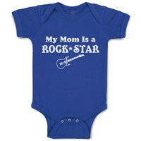 Baby Clothes My Mom Is A Rock Star Baby Bodysuits Boy & Girl Cotton