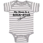 Baby Clothes My Mom Is A Rock Star Baby Bodysuits Boy & Girl Cotton