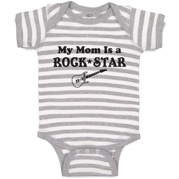 Baby Clothes My Mom Is A Rock Star Baby Bodysuits Boy & Girl Cotton