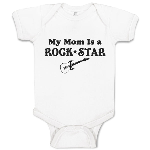 Baby Clothes My Mom Is A Rock Star Baby Bodysuits Boy & Girl Cotton