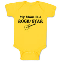 Baby Clothes My Mom Is A Rock Star Baby Bodysuits Boy & Girl Cotton