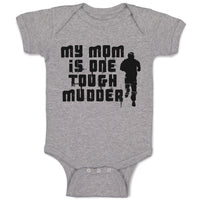 Baby Clothes My Mom Is 1 Tough Mudder Baby Bodysuits Boy & Girl Cotton