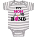 Baby Clothes My Mom Is The Bomb Baby Bodysuits Boy & Girl Newborn Clothes Cotton