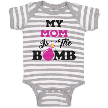 Baby Clothes My Mom Is The Bomb Baby Bodysuits Boy & Girl Newborn Clothes Cotton