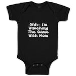 Baby Clothes Shh I'M Watching The Game with Mom Baby Bodysuits Boy & Girl Cotton