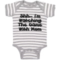 Baby Clothes Shh I'M Watching The Game with Mom Baby Bodysuits Boy & Girl Cotton