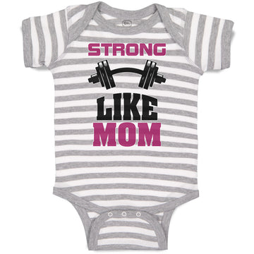 Baby Clothes Strong like Mom Baby Bodysuits Boy & Girl Newborn Clothes Cotton