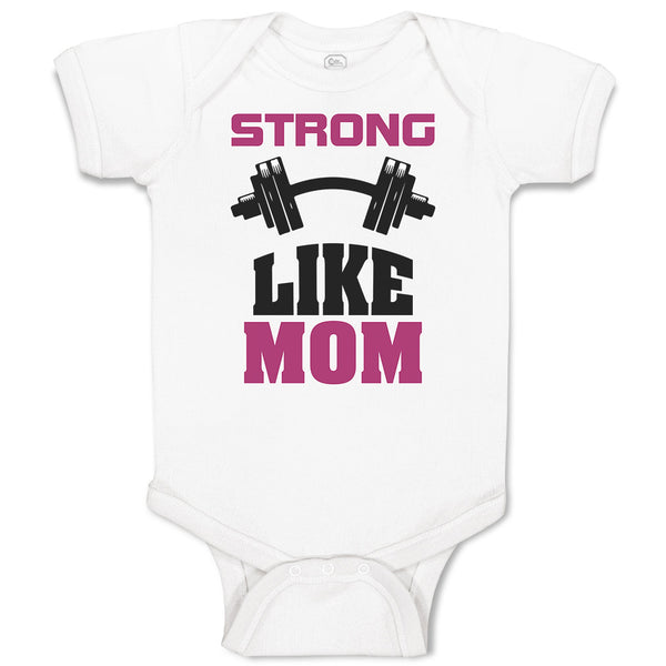 Baby Clothes Strong like Mom Baby Bodysuits Boy & Girl Newborn Clothes Cotton