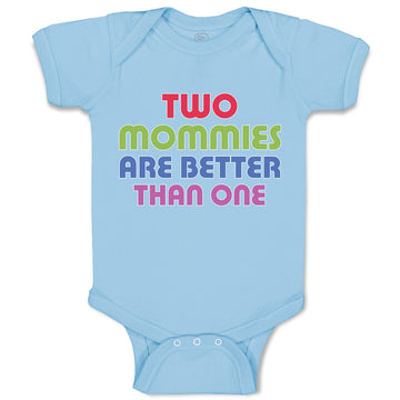 Baby Clothes 2 Mommies Are Better than 1 Baby Bodysuits Boy & Girl Cotton