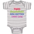 Baby Clothes 2 Mommies Are Better than 1 Baby Bodysuits Boy & Girl Cotton