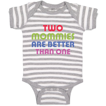 Baby Clothes 2 Mommies Are Better than 1 Baby Bodysuits Boy & Girl Cotton