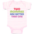 Baby Clothes 2 Mommies Are Better than 1 Baby Bodysuits Boy & Girl Cotton