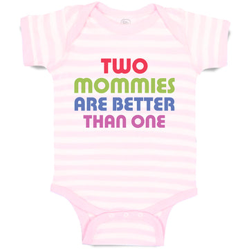 Baby Clothes 2 Mommies Are Better than 1 Baby Bodysuits Boy & Girl Cotton