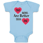 Baby Clothes 2 Moms Are Better than 1 Baby Bodysuits Boy & Girl Cotton