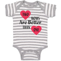 Baby Clothes 2 Moms Are Better than 1 Baby Bodysuits Boy & Girl Cotton