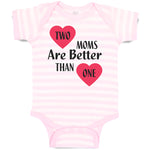 Baby Clothes 2 Moms Are Better than 1 Baby Bodysuits Boy & Girl Cotton