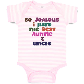 Baby Clothes Be Jealous I Have The Best Auntie & Uncle Baby Bodysuits Cotton