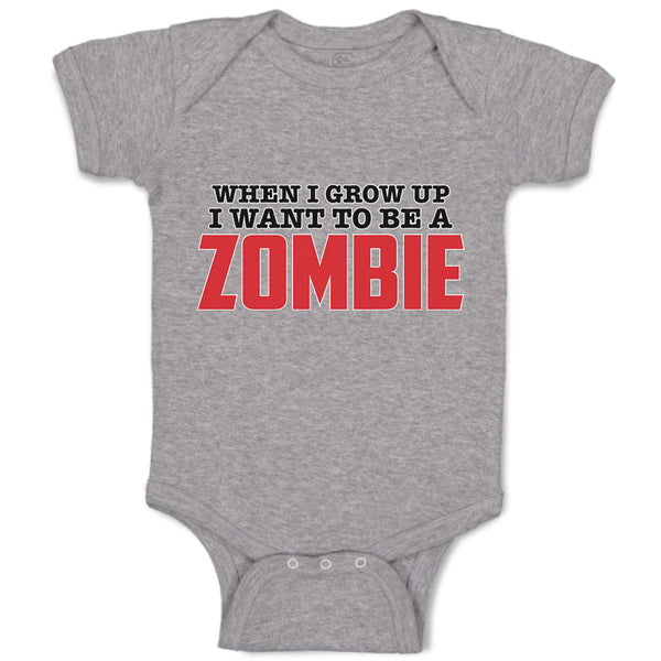 Baby Clothes When I Grow up I Want to Be A Zombie Baby Bodysuits Cotton