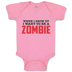 Baby Clothes When I Grow up I Want to Be A Zombie Baby Bodysuits Cotton