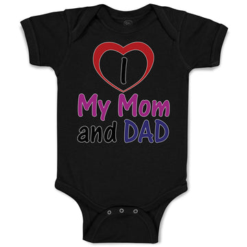 Baby Clothes I Love My Mom and Dad Baby Bodysuits Boy & Girl Cotton