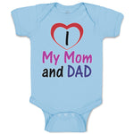 Baby Clothes I Love My Mom and Dad Baby Bodysuits Boy & Girl Cotton