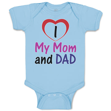 Baby Clothes I Love My Mom and Dad Baby Bodysuits Boy & Girl Cotton