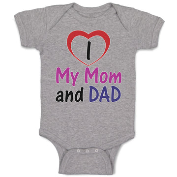Baby Clothes I Love My Mom and Dad Baby Bodysuits Boy & Girl Cotton