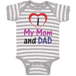 Baby Clothes I Love My Mom and Dad Baby Bodysuits Boy & Girl Cotton