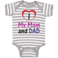 Baby Clothes I Love My Mom and Dad Baby Bodysuits Boy & Girl Cotton