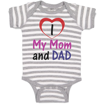 Baby Clothes I Love My Mom and Dad Baby Bodysuits Boy & Girl Cotton