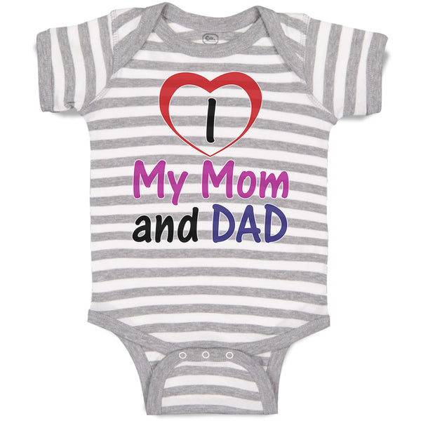 Baby Clothes I Love My Mom and Dad Baby Bodysuits Boy & Girl Cotton