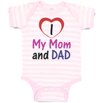 Baby Clothes I Love My Mom and Dad Baby Bodysuits Boy & Girl Cotton