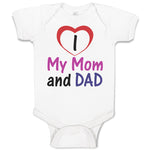 Baby Clothes I Love My Mom and Dad Baby Bodysuits Boy & Girl Cotton