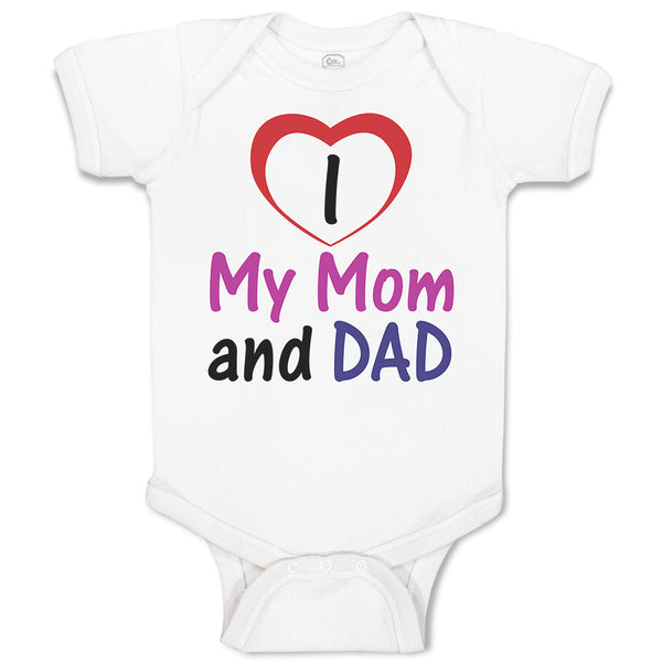Baby Clothes I Love My Mom and Dad Baby Bodysuits Boy & Girl Cotton