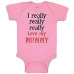Baby Clothes I Really Really Really Love My Mummy Baby Bodysuits Cotton