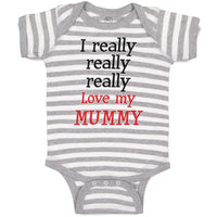 Baby Clothes I Really Really Really Love My Mummy Baby Bodysuits Cotton