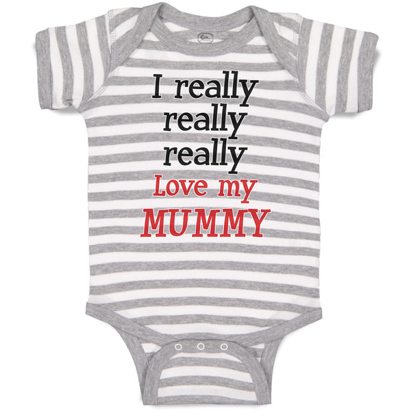 Baby Clothes I Really Really Really Love My Mummy Baby Bodysuits Cotton