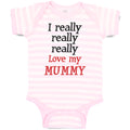 Baby Clothes I Really Really Really Love My Mummy Baby Bodysuits Cotton