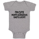 Baby Clothes I'M Cute Mom's Gorgeous Dad's Lucky! Baby Bodysuits Cotton