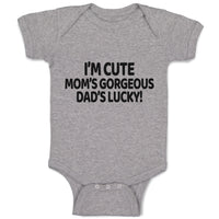 Baby Clothes I'M Cute Mom's Gorgeous Dad's Lucky! Baby Bodysuits Cotton