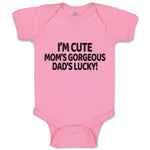 Baby Clothes I'M Cute Mom's Gorgeous Dad's Lucky! Baby Bodysuits Cotton