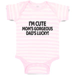 Baby Clothes I'M Cute Mom's Gorgeous Dad's Lucky! Baby Bodysuits Cotton