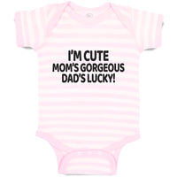 Baby Clothes I'M Cute Mom's Gorgeous Dad's Lucky! Baby Bodysuits Cotton