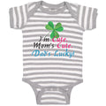 Baby Clothes I'M Cute Mom's Cute. Dad's Lucky! Baby Bodysuits Boy & Girl Cotton