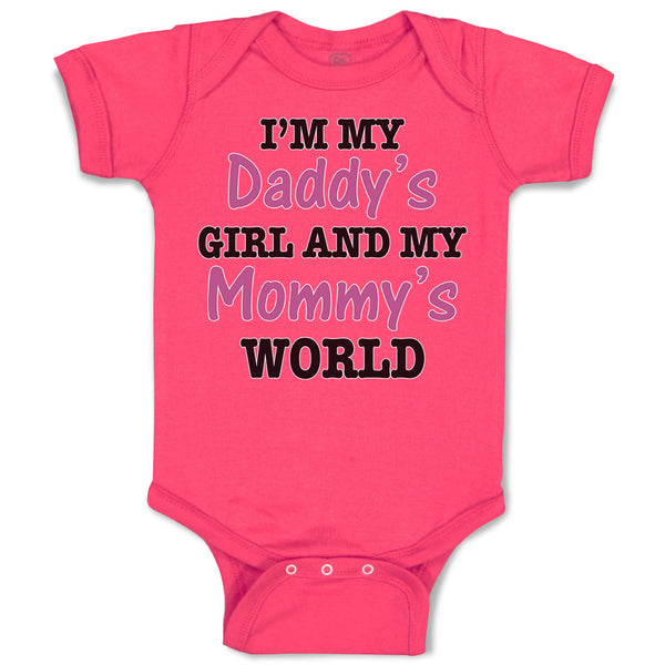 Baby Clothes I'M My Daddy's Girls and My Mommy's World Baby Bodysuits Cotton