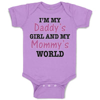 Baby Clothes I'M My Daddy's Girls and My Mommy's World Baby Bodysuits Cotton
